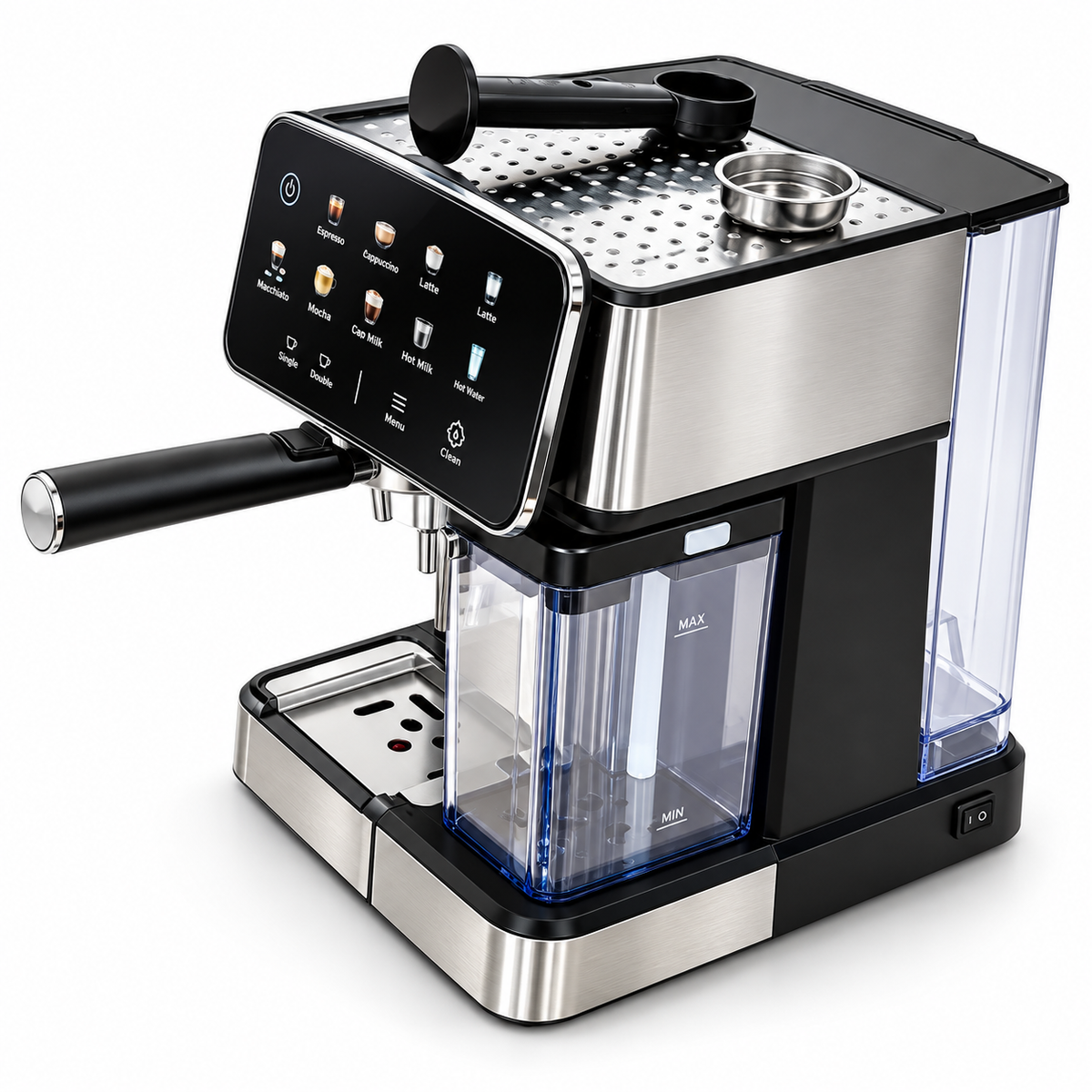 Tlac Coffee Machine Espresso TCFM-101 – 1.8L, Automatic Milk Frother, Touch Control, Cold Brew