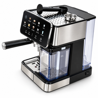 Tlac Coffee Machine Espresso TCFM-101 – 1.8L, Automatic Milk Frother, Touch Control, Cold Brew