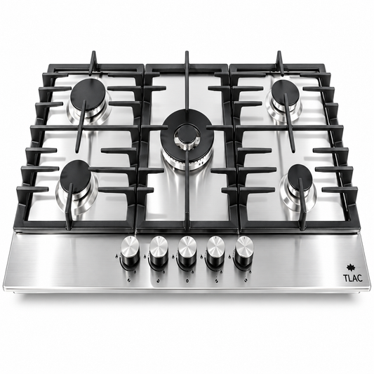 Tlac Hob 5 Gas with 1 Wok Burner Stainless Steel 90cm TGH9034SS