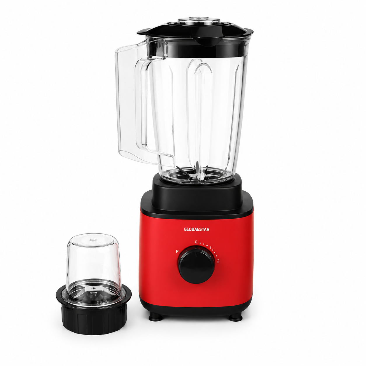 Globalstar Blender 2 In 1, With Grinder 1.6Litres GS-TY618C-Red