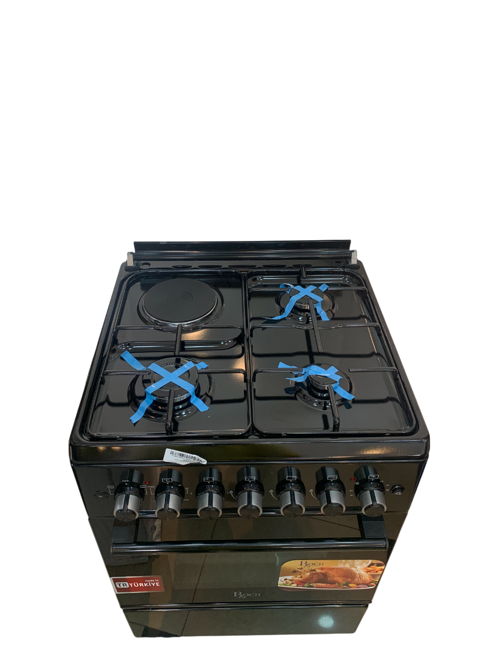 Roch Cooker 60x60CM 3 Gas Burners + 1 Hotplate - Black RECK-631BL