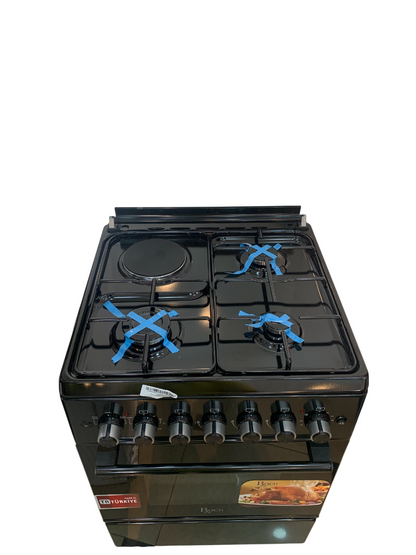 Roch Cooker 60x60CM 3 Gas Burners + 1 Hotplate - Black RECK-631BL