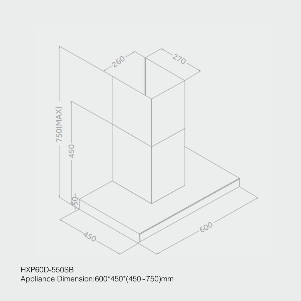 Haier Hood 60cm Kitchen Built-in HXP60D-550SB