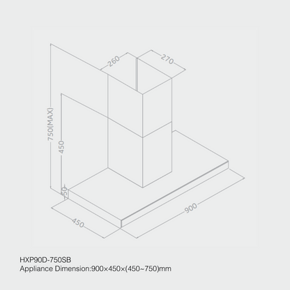 Haier 90CM Built-In Extractor Hood With LED Light – HCH-T390T7BX