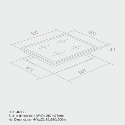 Haier Hob 4 Gas Burners 60cm Built-in Cooker HOB-760SS