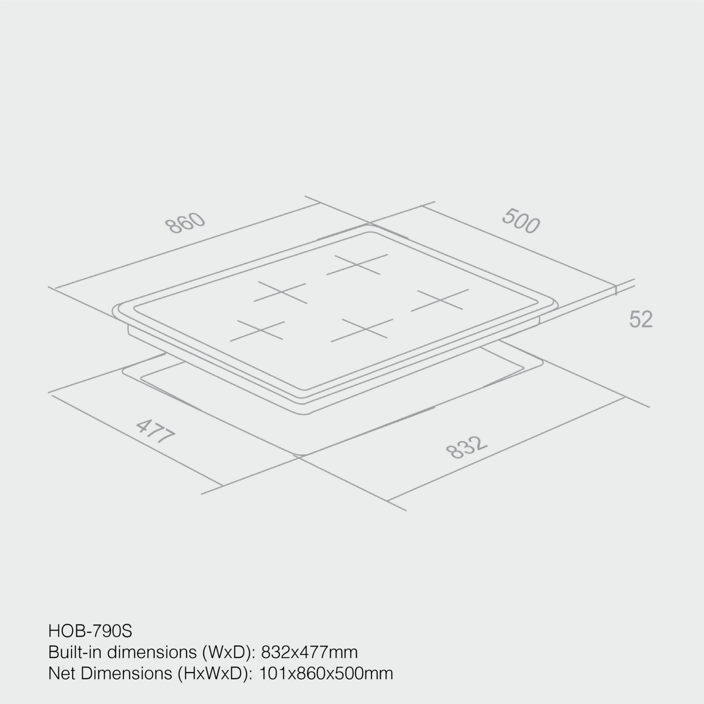 Haier Hob Built-In 5 Gas Cooker Stainless Steel HOB-790SS