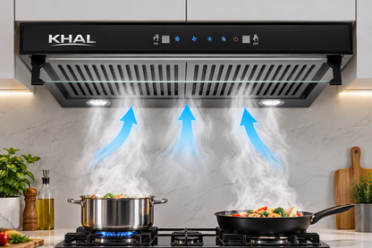 KHAL Hood undercabinet with Palm Sensor, Touch Control,Non Stick Filters,Black 60cm ID-60