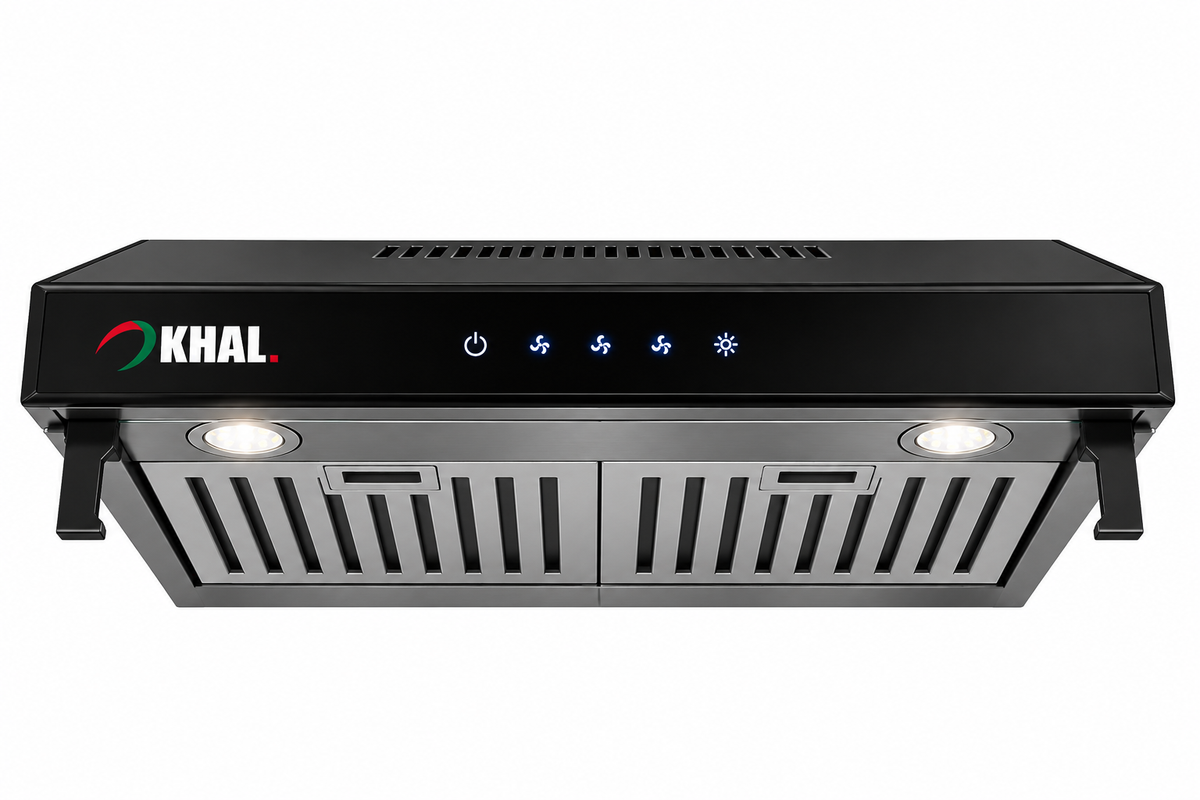 KHAL Hood undercabinet with Palm Sensor, Touch Control,Non Stick Filters,Black 60cm ID-60