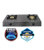 Mika Cooker, Gas Stove, Table Top, Non Stick, 2 Burner