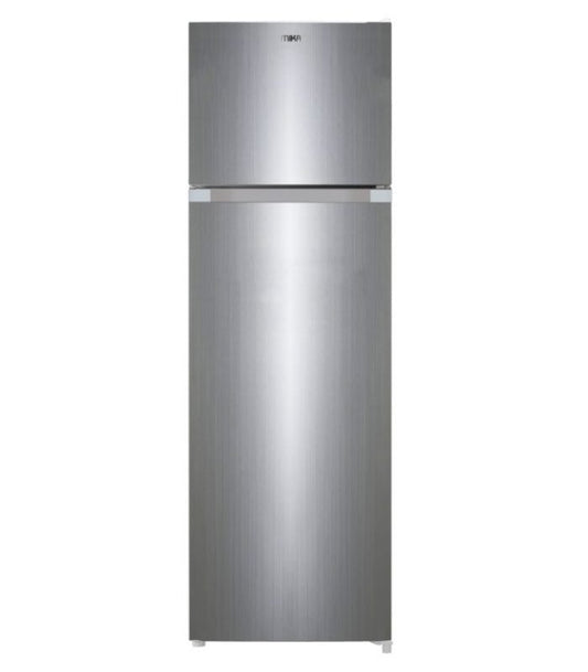Mika Fridge, 261L, Direct Cool, Double Door, Silver Brush MRDCD261SBR