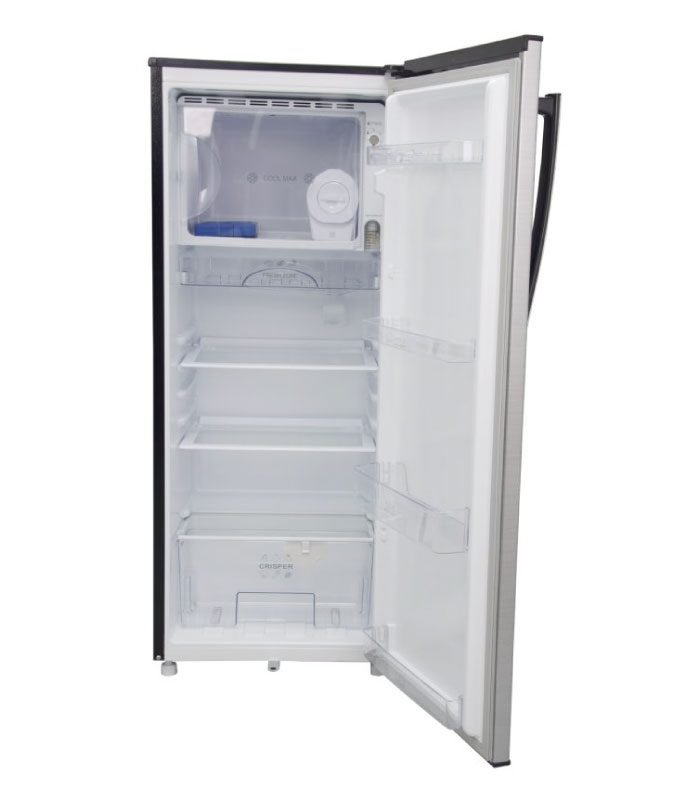Mika Fridge, 190L Direct Cool, Single Door, Line Silver Dark MRDCS190LSD