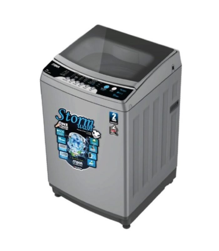 Mika Washing Machine, 10KG, Fully Autmatic, Top Load, Dark Silver MWATL3510DS