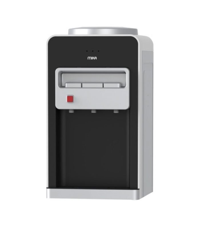 Mika Dispenser, Table Top, Hot, Normal &amp; Electric Cooling (3 Taps), Silver &amp; Black MWD1501