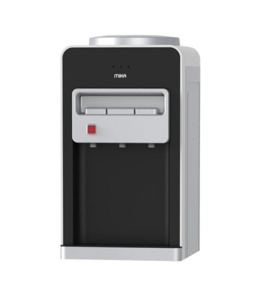 Mika Dispenser, Table Top, Hot, Normal &amp; Electric Cooling (3 Taps), Silver &amp; Black MWD1501