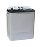 Mika Washing Machine, 8kg, Semi Automatic, Twin Tub, White &amp; Grey MWSTT2208