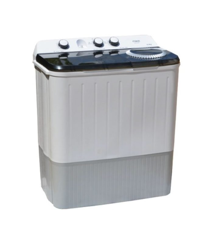 Mika Washing Machine, 9kg, Semi Automatic, Twin Tub, White &amp; Grey MWSTT2209