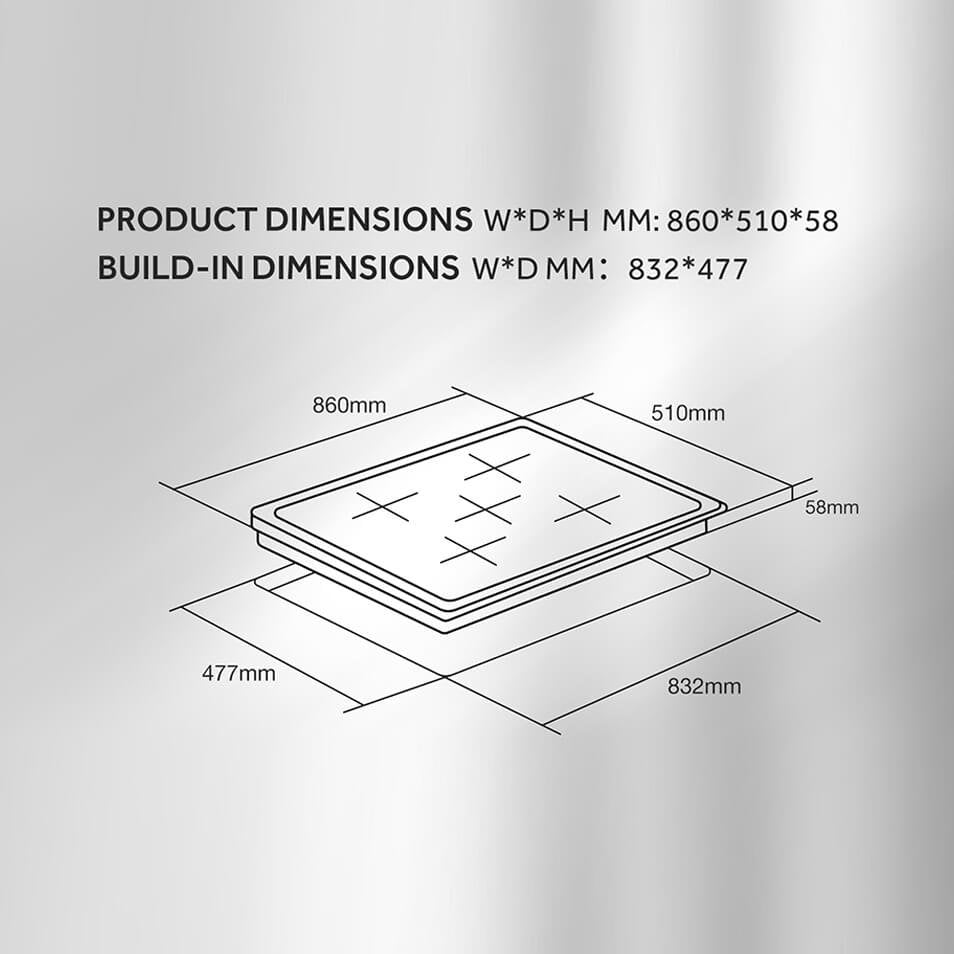 Haier Hob Built-In 5 Gas Cooker Stainless Steel 90cm HOB-790B