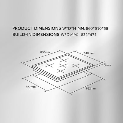 Haier Hob Built-In 5 Gas Cooker Stainless Steel 90cm HOB-790B