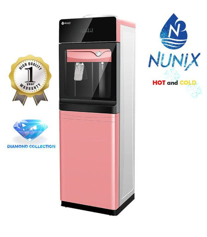 Nunix Dispenser,  Free Standing Hot Cold Water Dispenser With Glass Door R23C