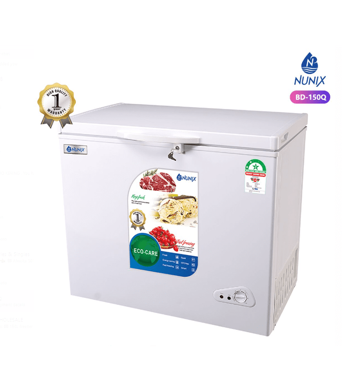 Nunix Freezer, Chest Freezer, Silver BD-150Q,
