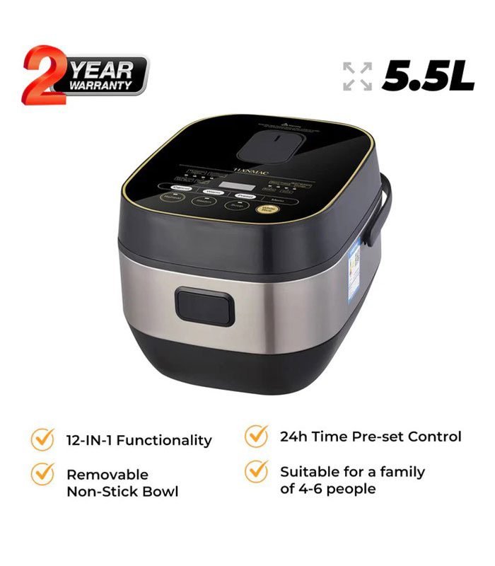 Hanmac Multi Cooker 12 in 1 Electric Pressure Cooker 5.5l HRS5E