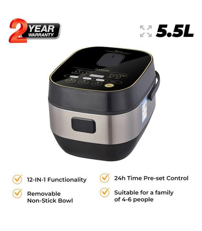 Hanmac Multi Cooker 12 in 1 Electric Pressure Cooker 5.5l HRS5E