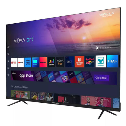Vision Plus 50” 4K UHD Frameless VIDAA Smart TV VP8850KV, Netflix, YouTube, HDR  Black