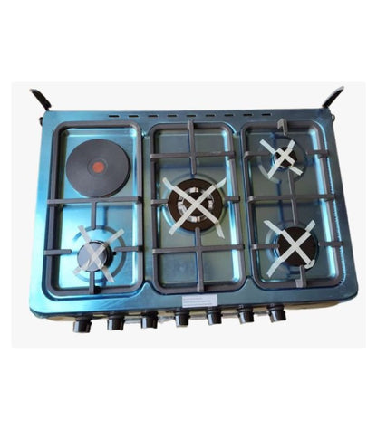Amaze Cooker 4 Gas Burners Standing Cooker - 1 Electric Rapid Hot plate
