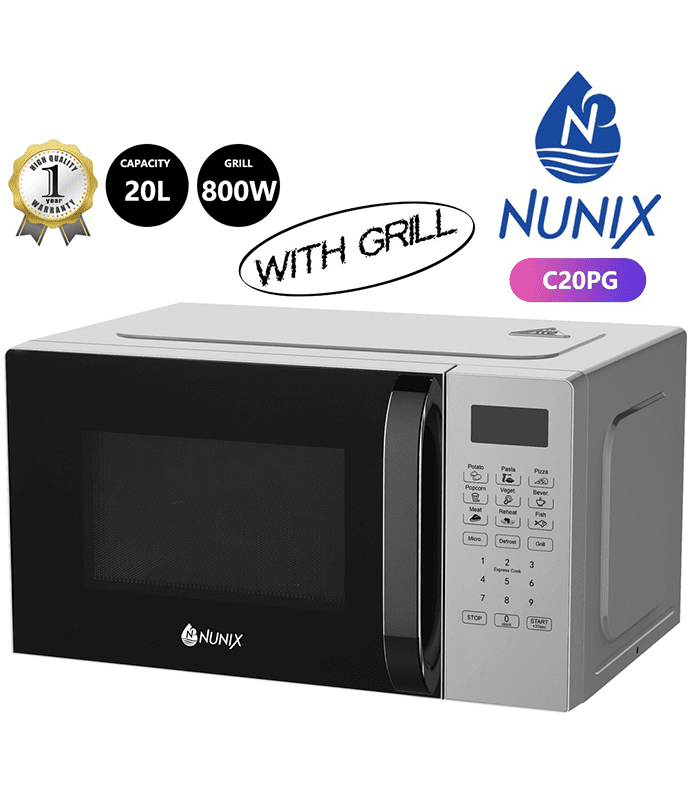Nunix Microwave, Digital Microwave With Grill 20L  C20PG