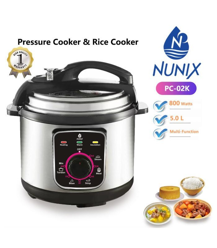 Nunix Pressure Cooker, 4 In 1 Electric Explosive Proof Pressure Cooker Cooker -5L PC-02K