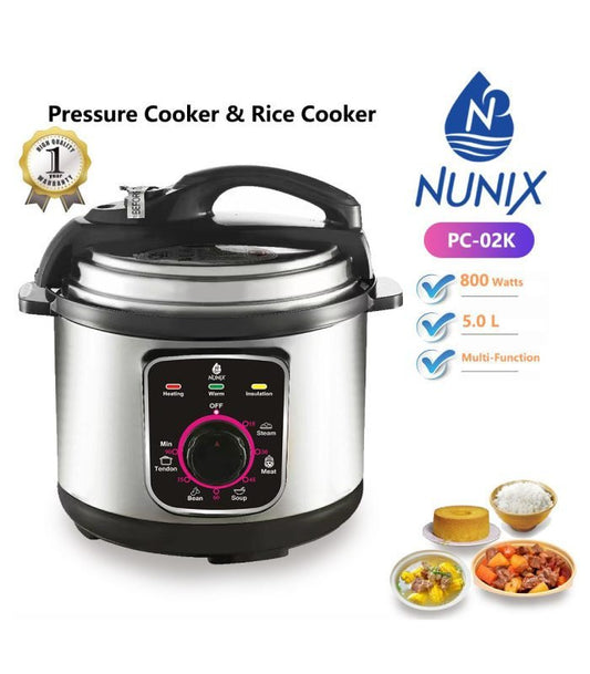 Nunix Pressure Cooker, 4 In 1 Electric Explosive Proof Pressure Cooker Cooker -5L PC-02K