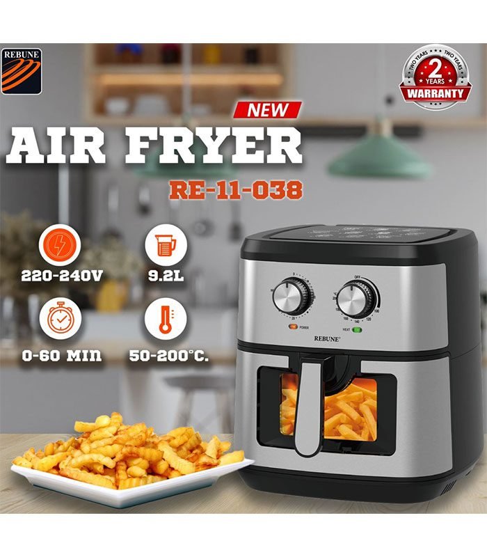 Rebune Air Fryer, 9.2 Liter Healthy Thermal Air Fryer RE-11-038