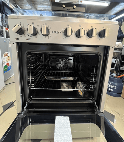 Legacy Cooker 3+1E, Oven Fan,Rapid Hotplate,Food warmer,60cm*60cm,Black/Silver
