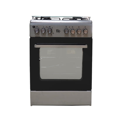 BJS Cooker, Elegance 60x60 3+1 Electric/Gas Cooker - W/ Turbo Fan - Oven 60L Capacity
