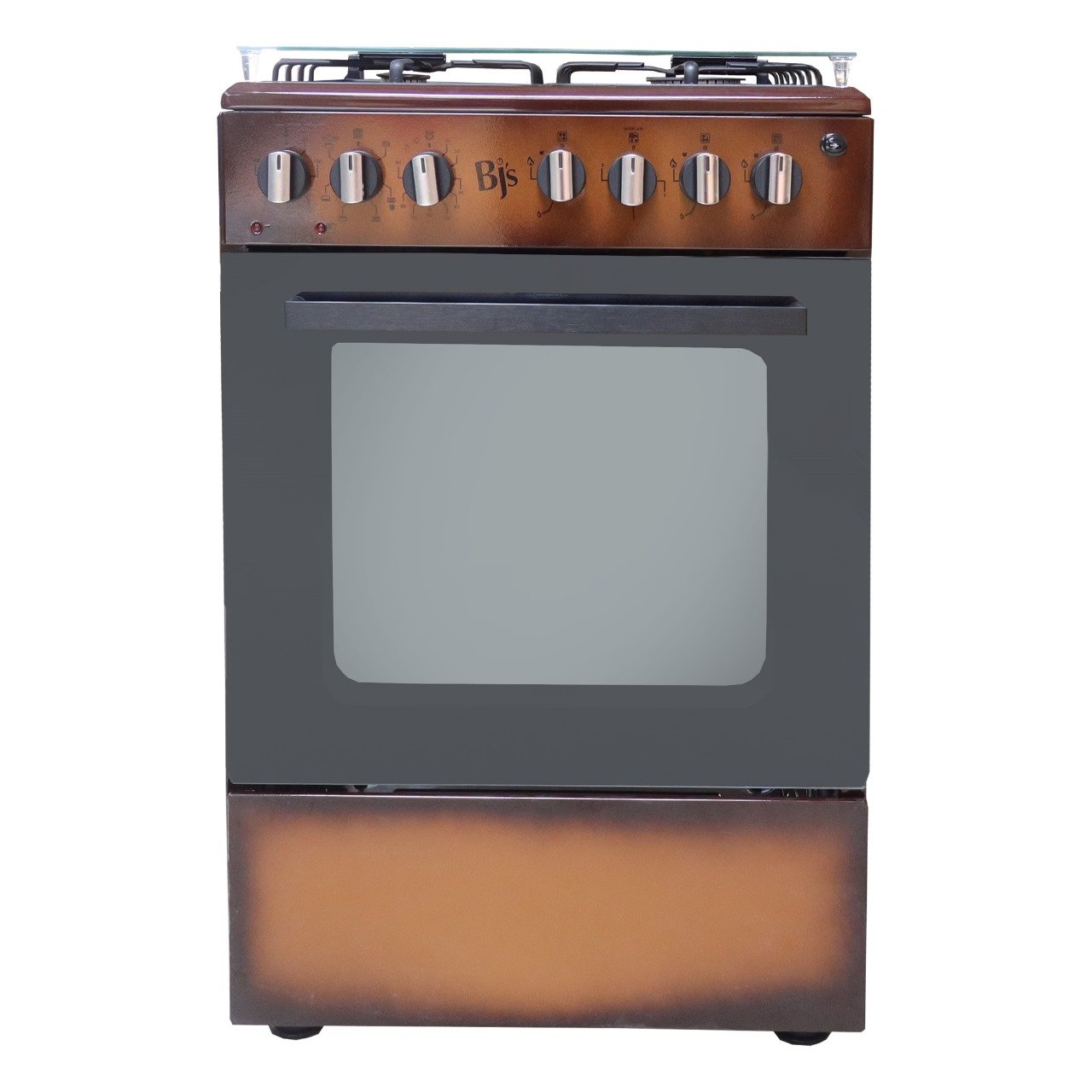 BJS Cooker, Elite Model 60x60 3+1 Electric/Gas Cooker - W/ Turbo Fan - Oven 60L Capacity