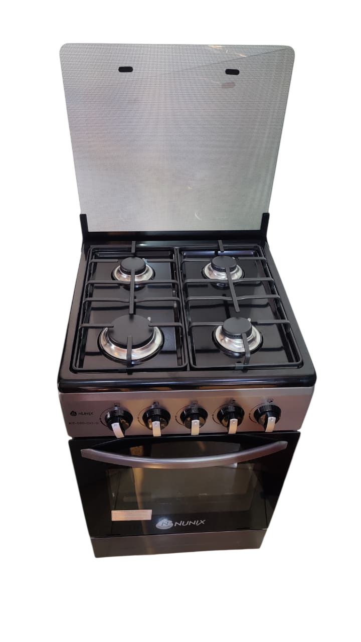 Nunix Cooker Freestanding 50×55cm 4-Gas Burner,Gas Oven KZ-560-GO-S