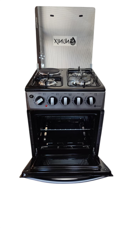 Nunix cooker Free Standing 3 Gas+1 Hotplate With Gas Oven 1year warranty WLD-560-3G1E 50*55cm