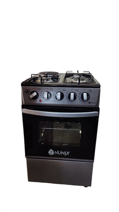 Nunix cooker Free Standing 3 Gas+1 Hotplate With Gas Oven 1year warranty WLD-560-3G1E 50*55cm