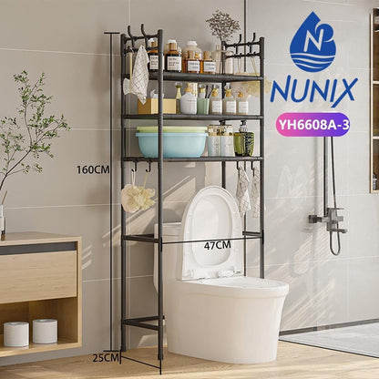 Nunix Organizer Rack Over Toilet YH6608A-3 – 3 Tier Bathroom Storage Shelf