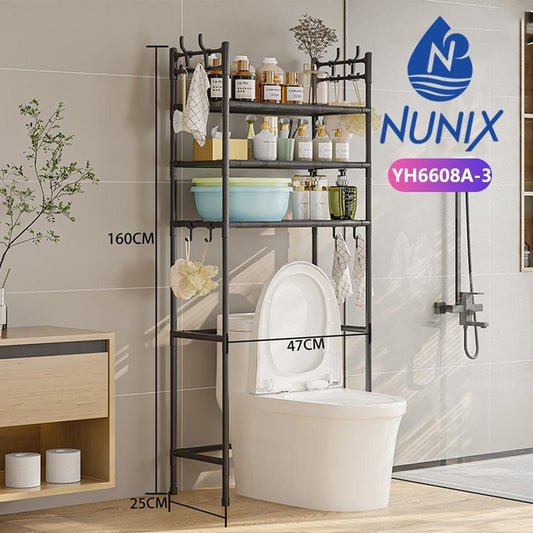 Nunix Organizer Rack Over Toilet YH6608A-3 – 3 Tier Bathroom Storage Shelf