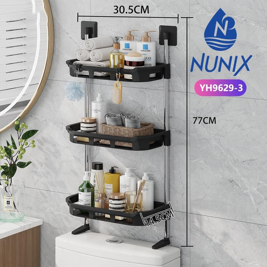 NUNIX Organizer Rack Wall Mounted YH9629-3 – 3 Tier Bathroom Storage Shelf