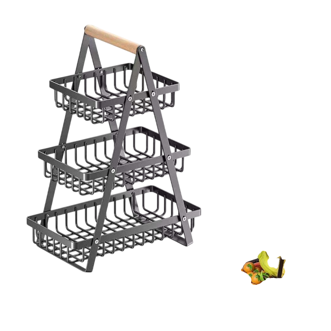 NUNIX 3 Layer Triangle Organizer Rack – Multi-Use Storage Shelf FR03