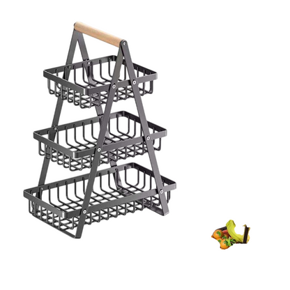 NUNIX 3 Layer Triangle Organizer Rack – Multi-Use Storage Shelf FR03
