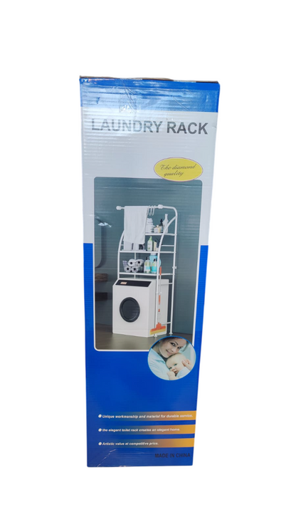 NUNIX  Over Washing Machine Storage Rack  3 Tier Laundry Organizer Shelf  White TW-108