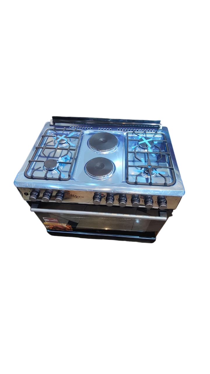 Roch Free Standing Cooker 60×90 – 4 Gas Burners + 2 Electric Hot Plates