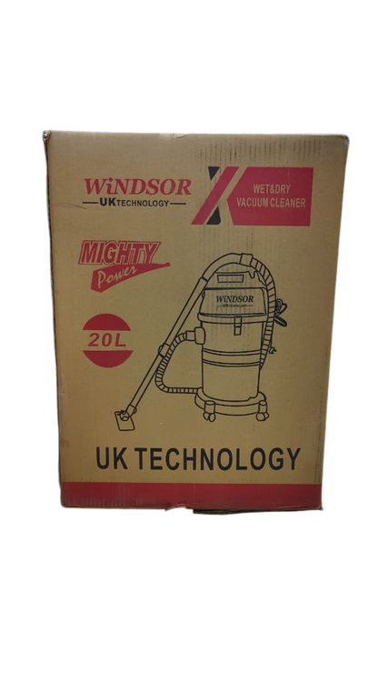 Windsor Wet And Dry Vacuum Cleaner W20V 20 Litres, UK Technology, Mighty Power