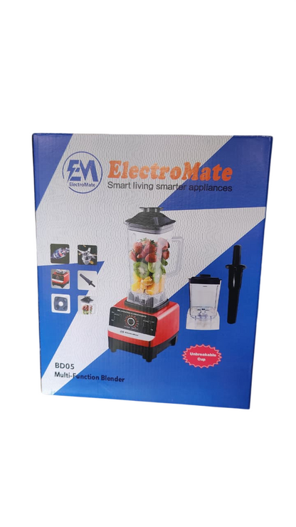 ElectroMate Multi-Function Blender 2.5L  Powerful Motor, Red