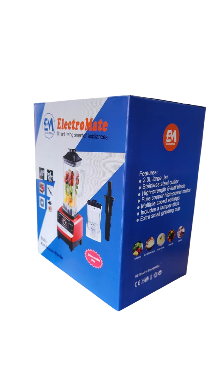 ElectroMate Multi-Function Blender 2.5L  Powerful Motor, Red