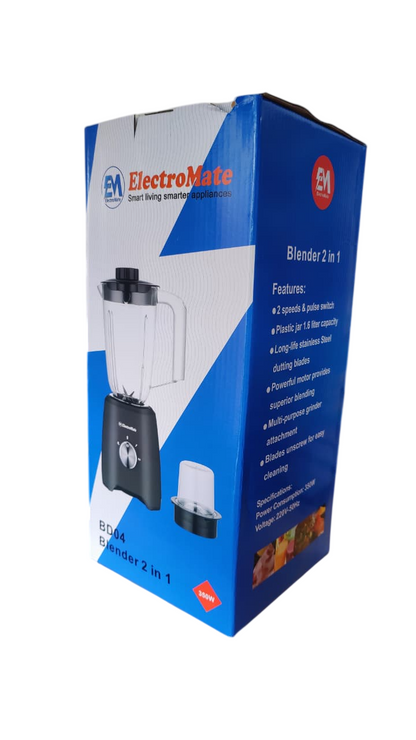 Electromate Blender 2 in 1 BD04 | 360W Powerful Kitchen Blender &amp; Grinder