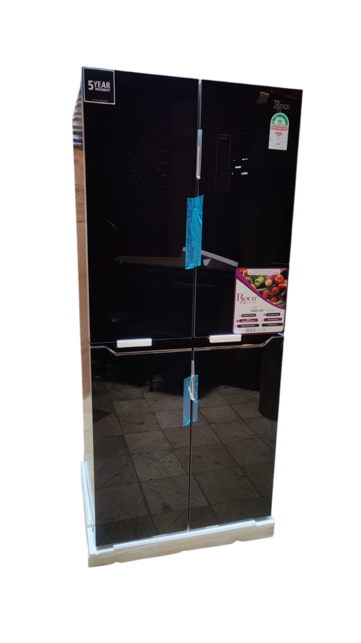 Roch 421L 4 Door Glass Refrigerator RFR-500D4G-B  Energy Efficient, Spacious and Modern Design
